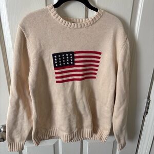 Lands' End Cream Knit Sweater